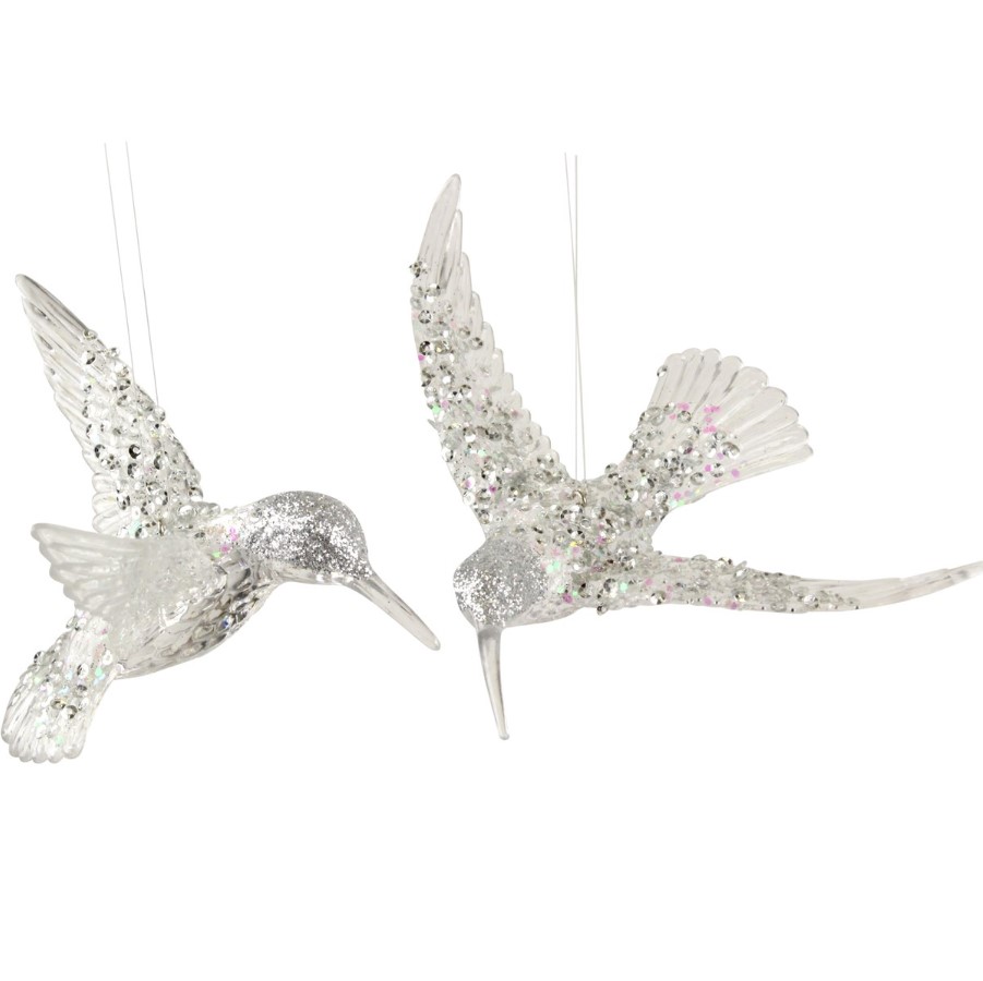 Rippuv kaunistus Acrylic Clear Hummingbird Glitter, assortii