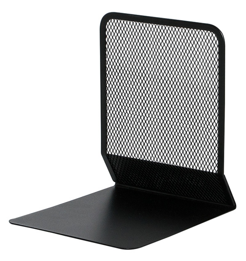 Raamatutugi Q-Connect, must metallvõrk, L-kujuline, 130x155x165mm, 2tk. komplektis