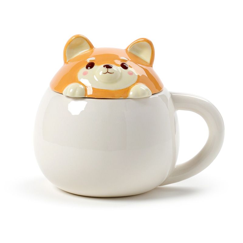 Kruus kaanega Peeping Shiba Inu, 450ml