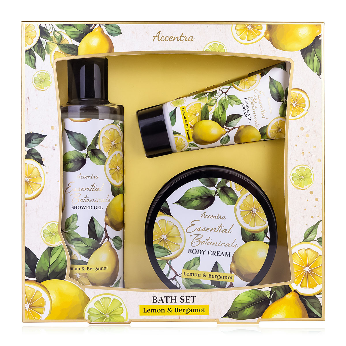 Kinkekomplekt Essential Botanicals, Lemon & Bergamot,3-osaline