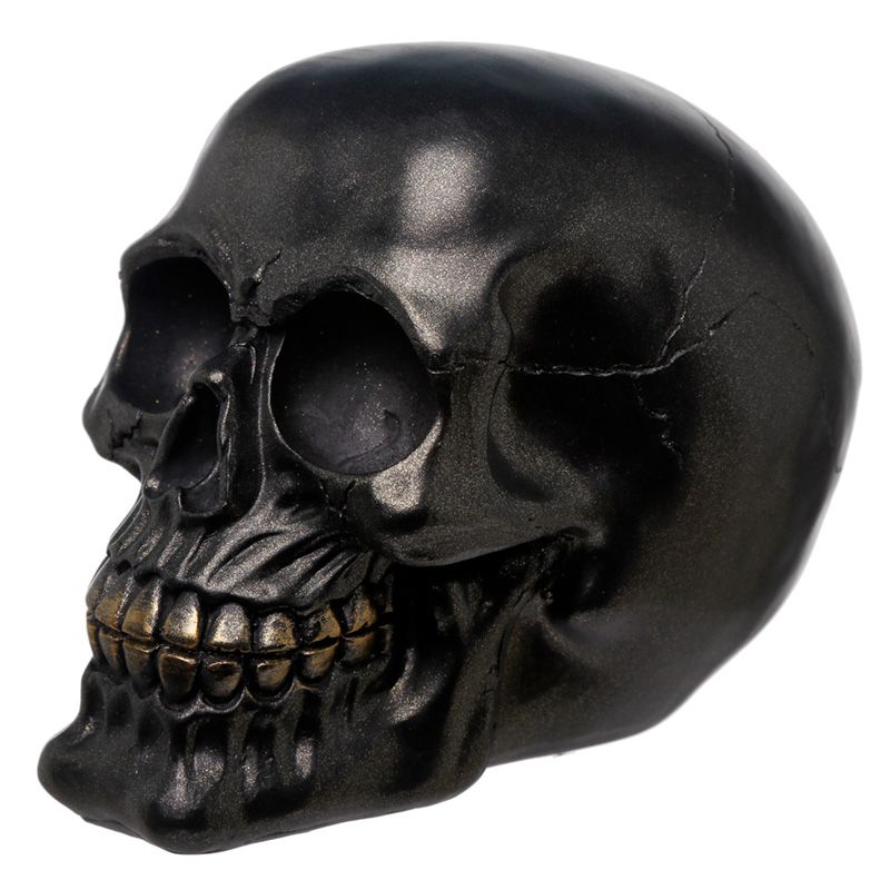 Dekoratiivkuju Metallic Black Skull