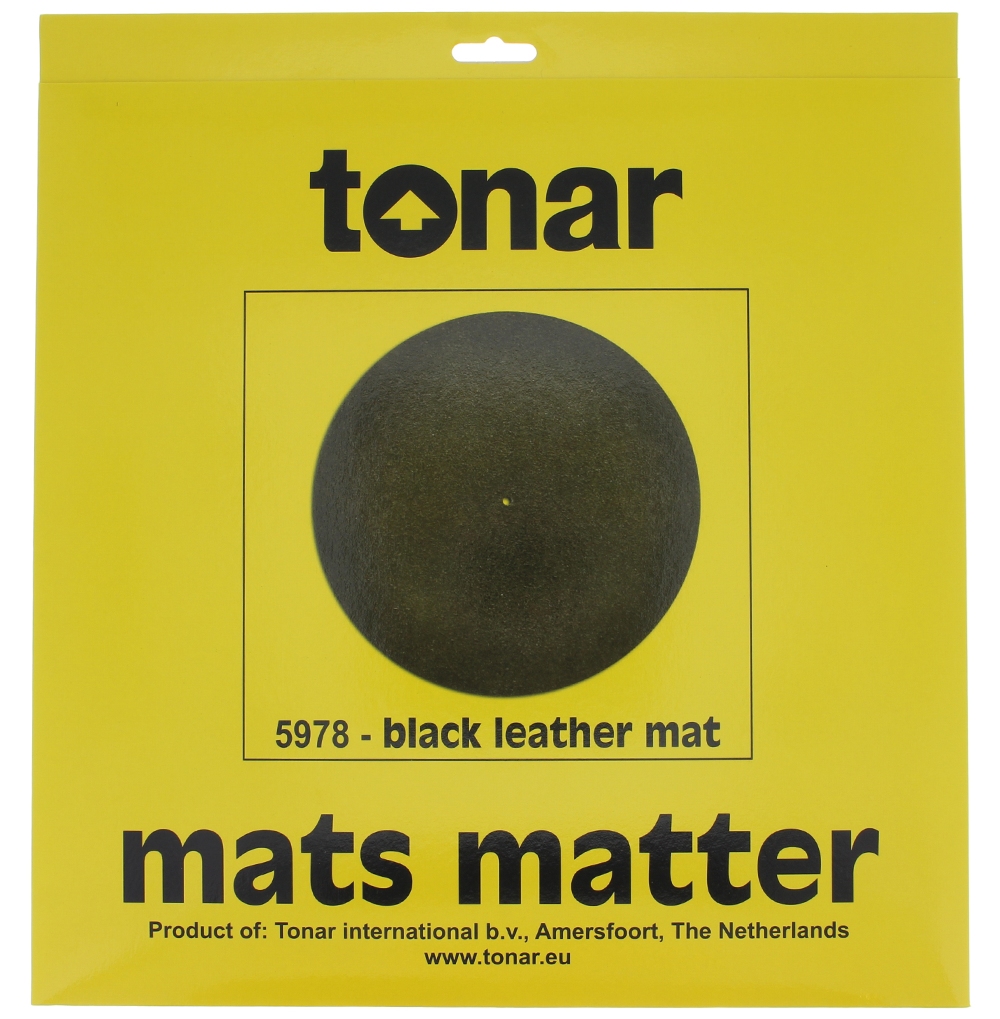 VINÜÜLPLAADIMÄNGIJA ALUSMATT TONAR BLACK LEATHER