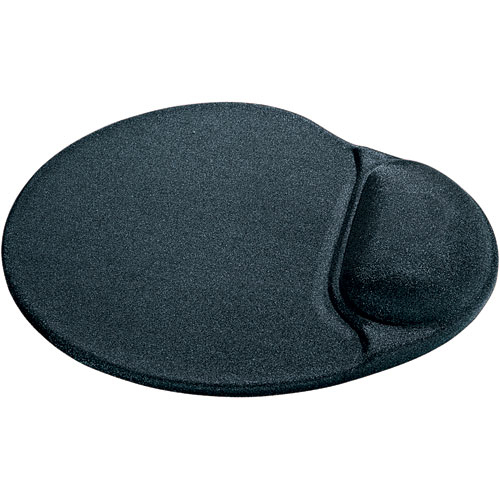 Hiirepadi randmetoega MP-906-B / tekstiilkate must (lycra), geeliga randmetugi, kummipõhi