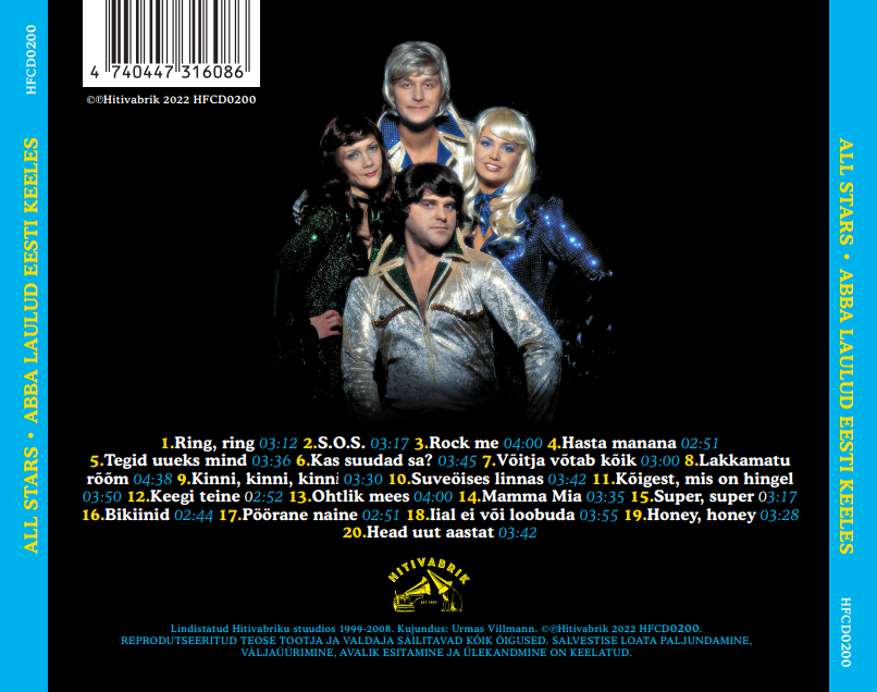 All Stars - Abba laulud (eesti keeles) CD
