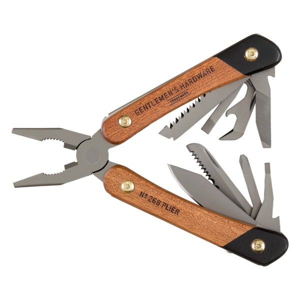 GENTLEMEN'S HARDWARE MULTITÖÖRIIST PLIER, WOOD, 12-IN-1
