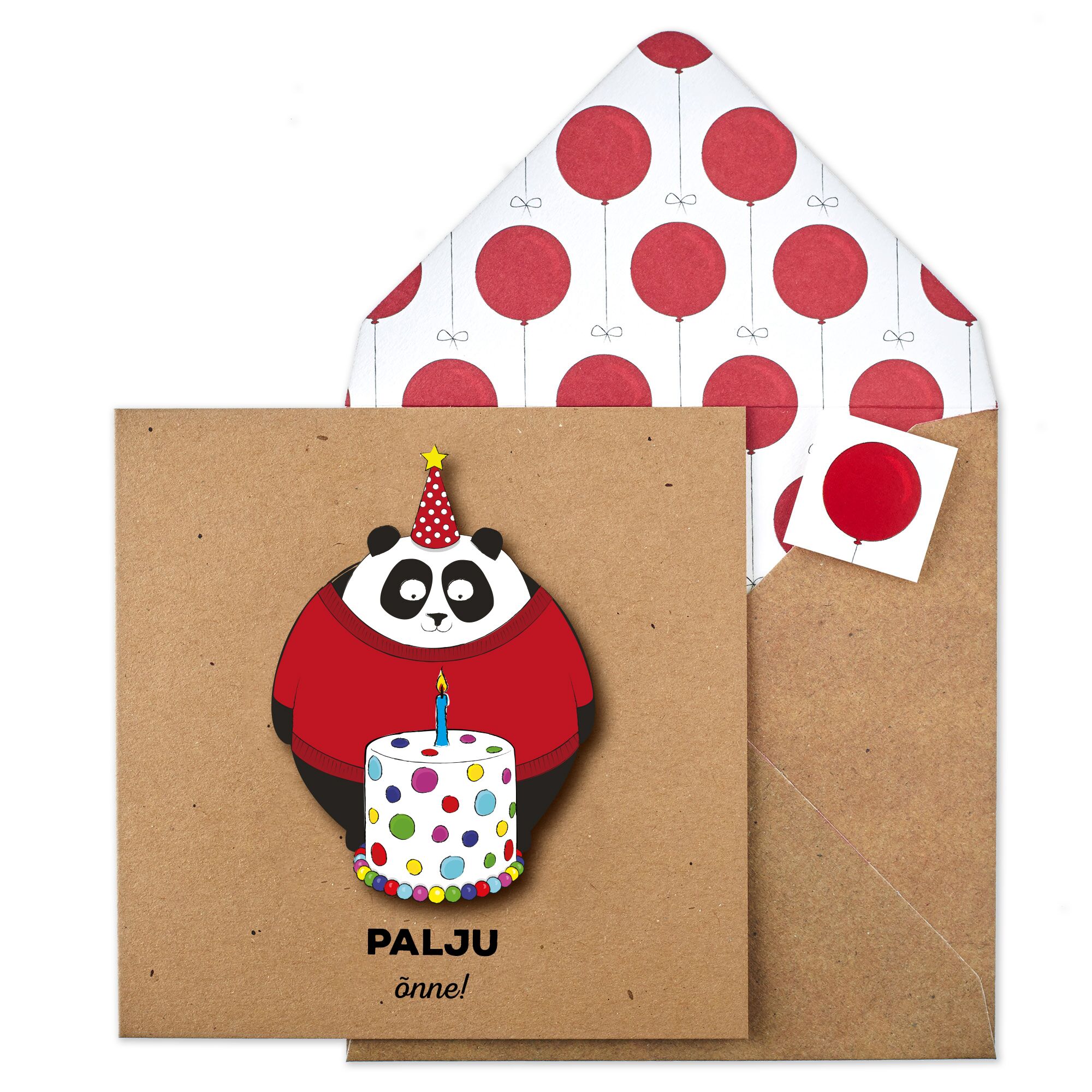 KUKU KAART TACHE PANDA SÜNNIPÄEV
