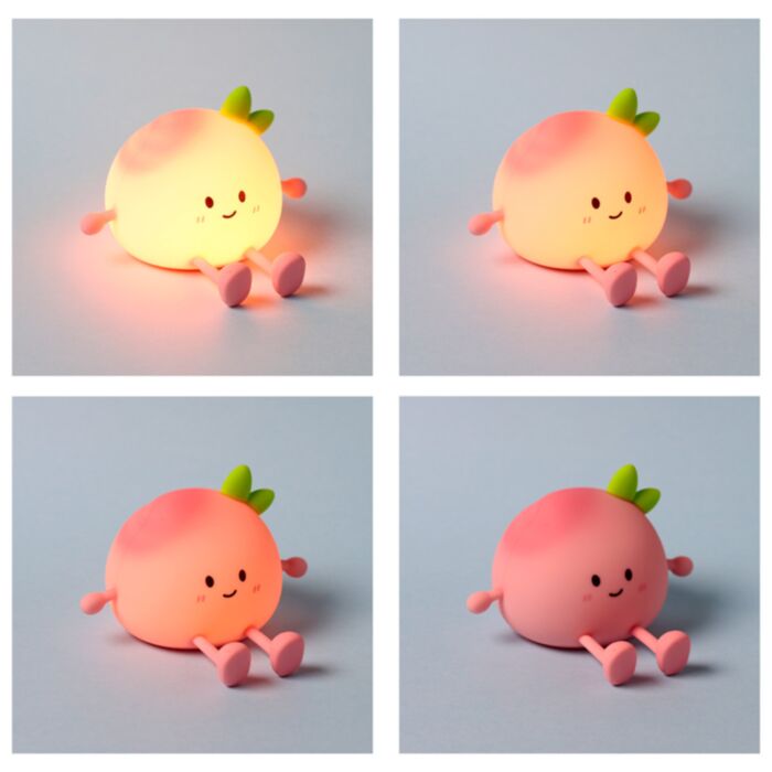 Öölamp ja telefonialus LED Foodiemals Peach
