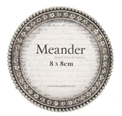 PILDIRAAM STRASS/METAL, ROUND, D6.5CM
