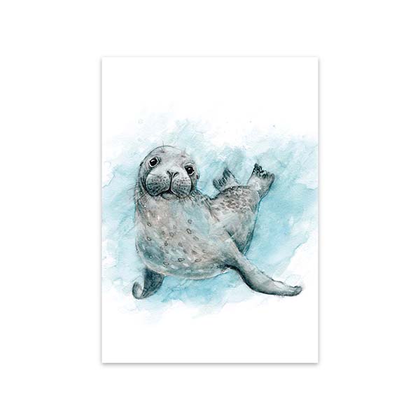Õnnitluskaart Swimming Seal