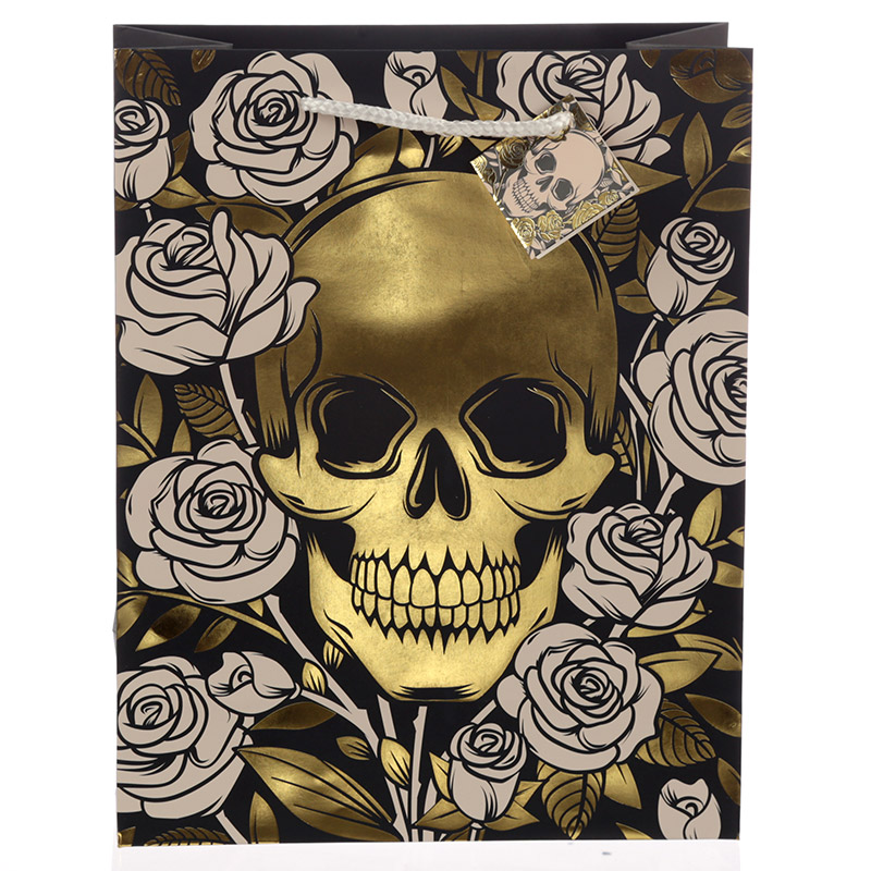 KINKEKOTT METALLIC SKULLS & ROSES, LARGE