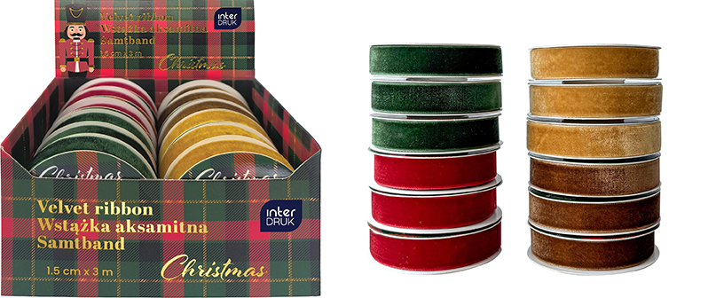 Velvetpael Christmas 3m assortii, Interdruk