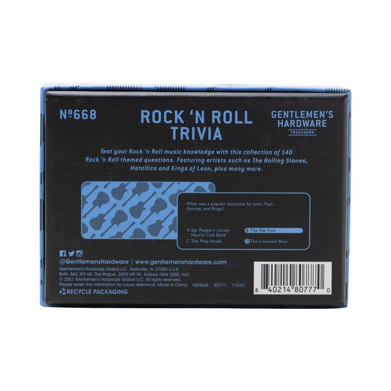 Gentlemen's Hardware seltskonnamäng Music Trivia