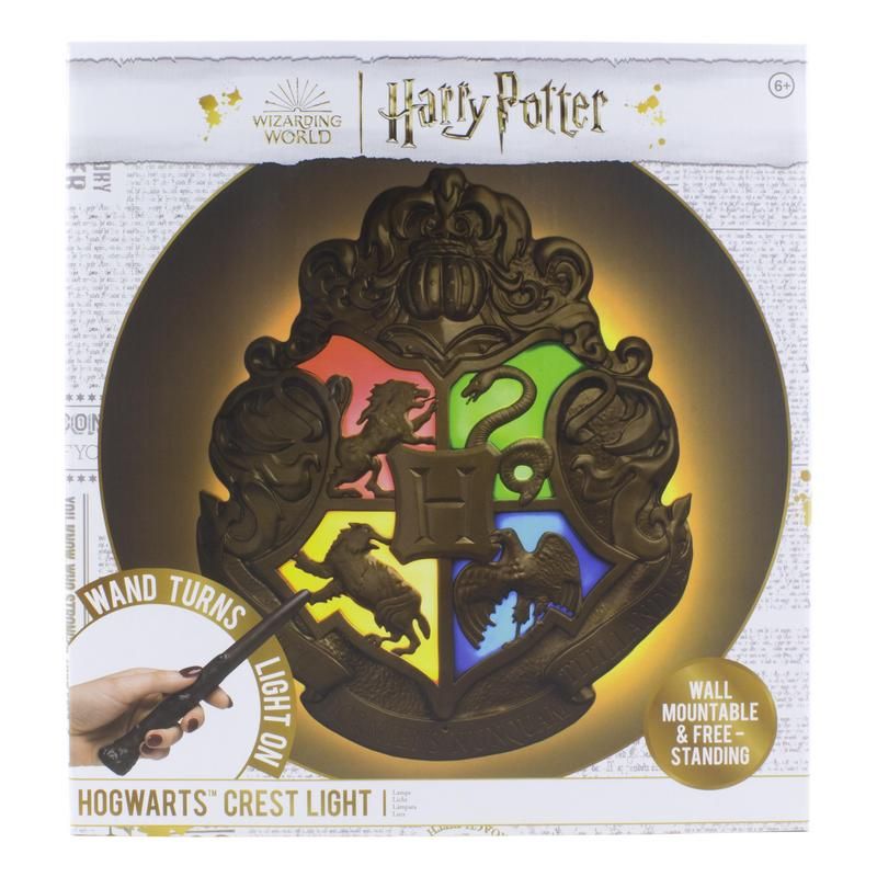 Lamp Harry Potter Hogwarts Crest with Wand Remote, 35cm