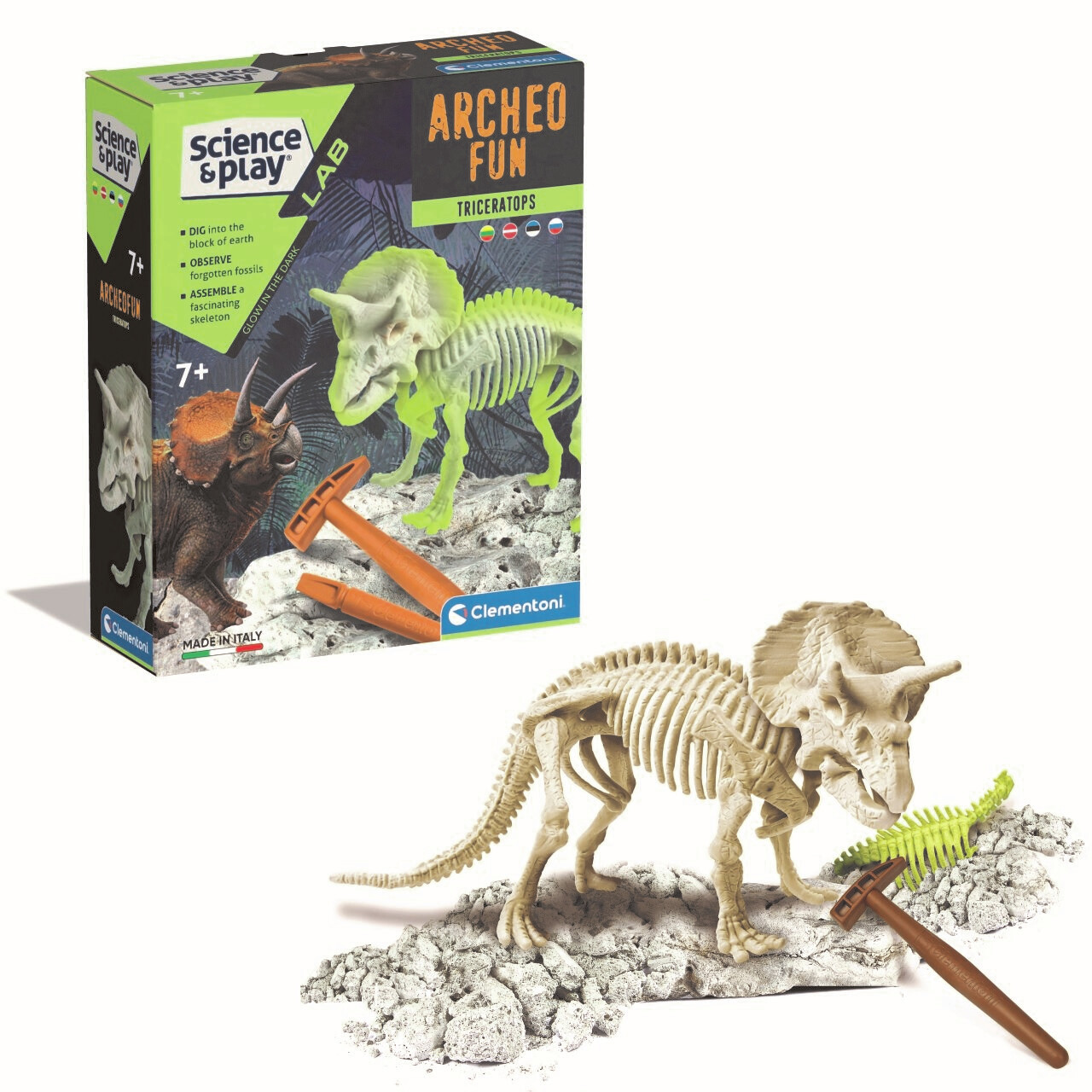 Väljakaevamise komplekt Science ja Play, Triceratops