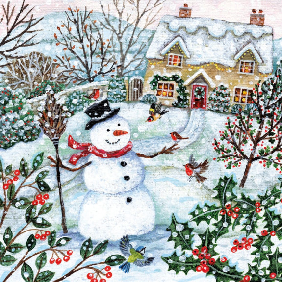 Jõulukaart Snowy Cottage Garden with Snow