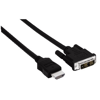 Kaabel HDMI-DVI-D Hama 1.5m , kuni 4K@60Hz sobib HDMI-väljundiga DVD-mängija või digiboksi ühendamiseks DVI-sisendiga teleri või -projektoriga