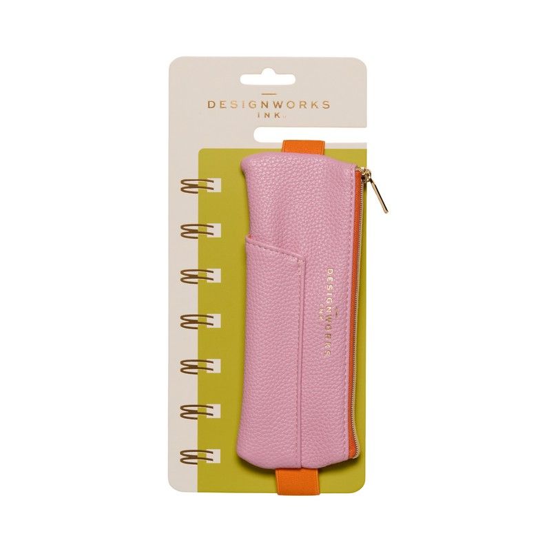 Designworks Ink Pliiatsitasku Pink + Orange, VeganLeather