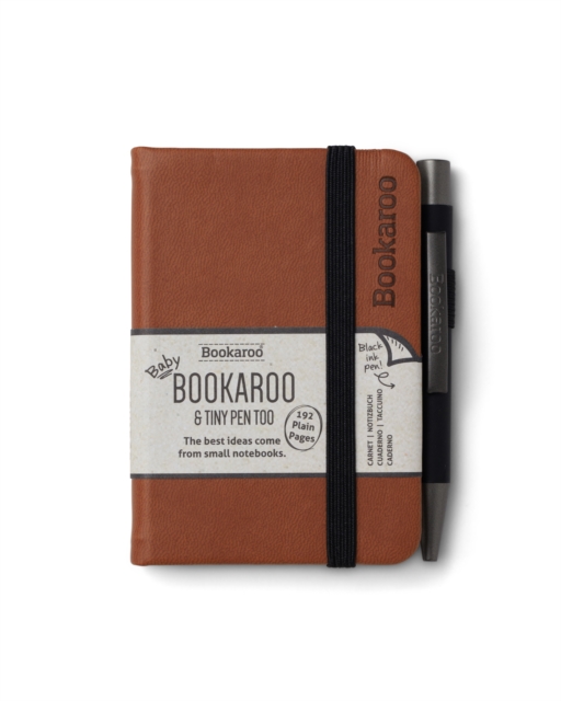 Taskumärkmik pastapliiatsiga Bookaroo, A7, Brown