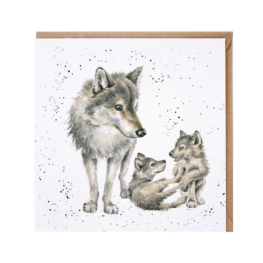 Wrendale õnnitluskaart Wolf Pack