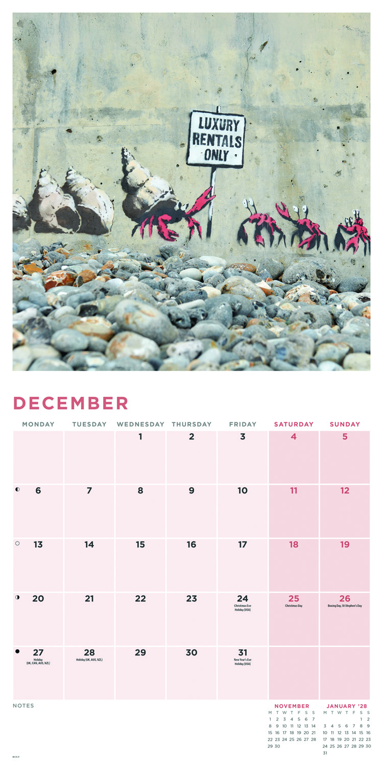 2027 seinakalender Banksy, If Graffiti Changed Anything