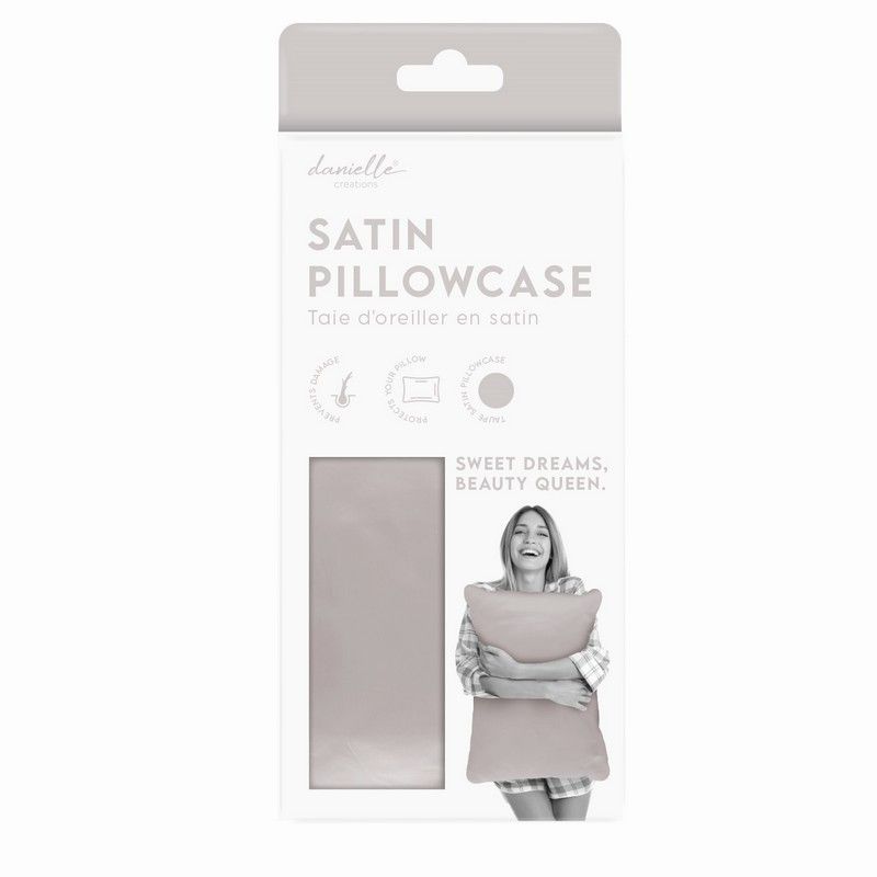 Danielle padjapüür: Simply Slouch, Taupe Satin, 50x75cm