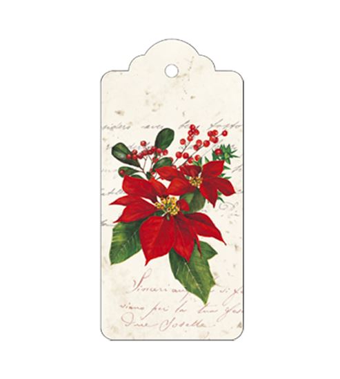 Kingituste sedelid Poinsezia, 4.5x9.5cm, 4tk