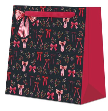 Kinkekott Toasted Crumpet Bows and Berries Noir, Large