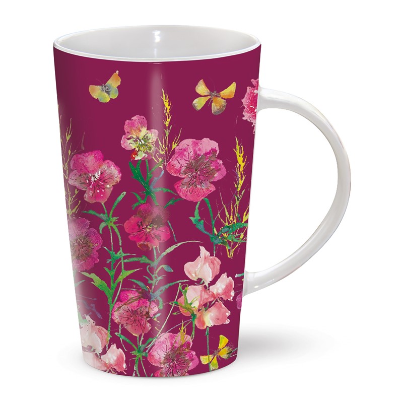 Latte kruus Riverbank, Sweet Peas ja Pansies, 350ml
