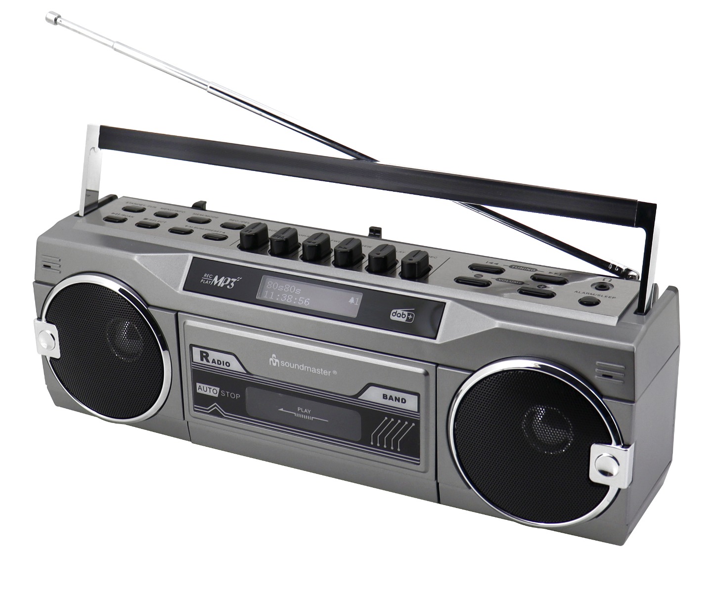 Magnetoola Soundmaster SRR80TI, retro kassettmakk, DAB+ raadio, USB, SD, Bluetooth