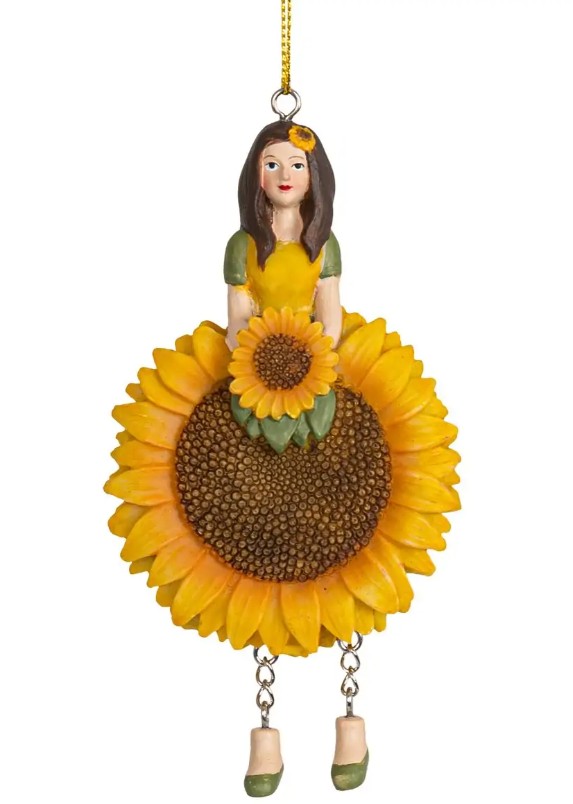 Rippuv kaunistus Flower Girl Sunflower, 11cm