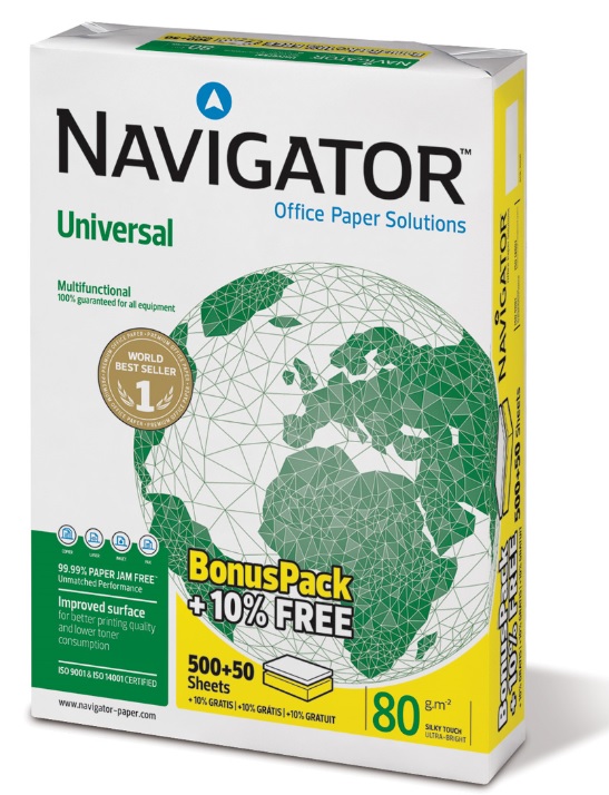 KOOPIAPABER NAVIGATOR UNIVERSAL 80G A4 500 LEHTE