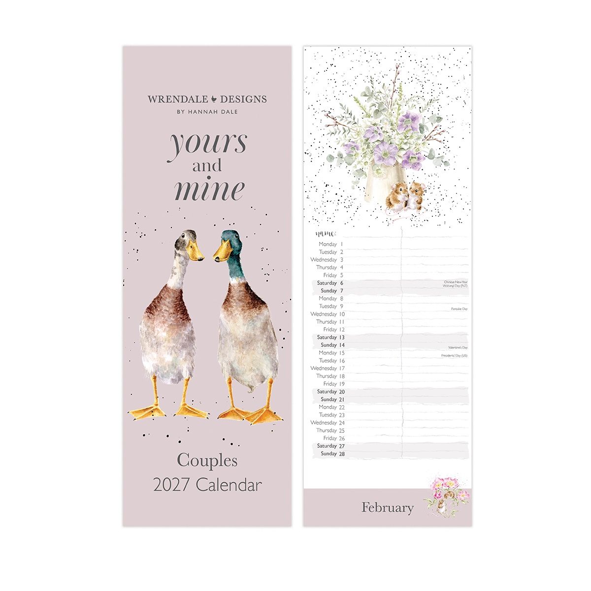 Wrendale 2027 Seinakalender Yours and Mine, Slim