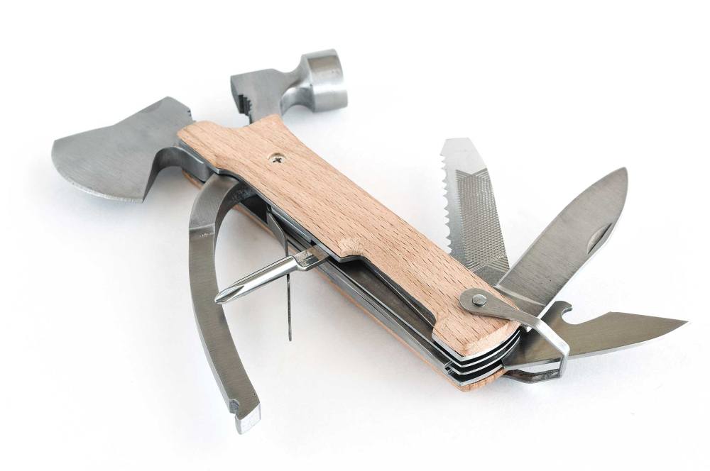 Multitööriist Axe 10-in-1, Tool Steel & Beechwood