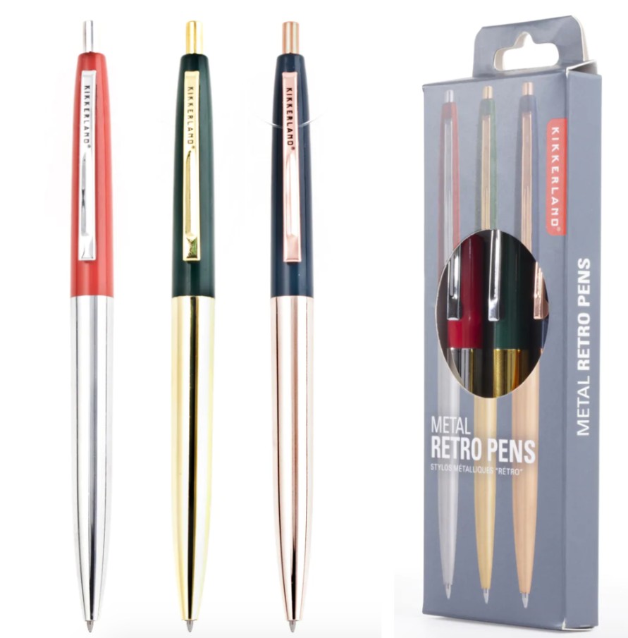 Pastapliiatsite komplekt Retro Pens, 3tk