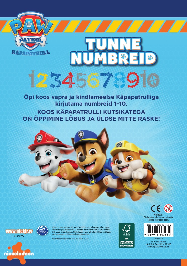 Paw Patrol. Tunne numbreid! - Nickelodeon