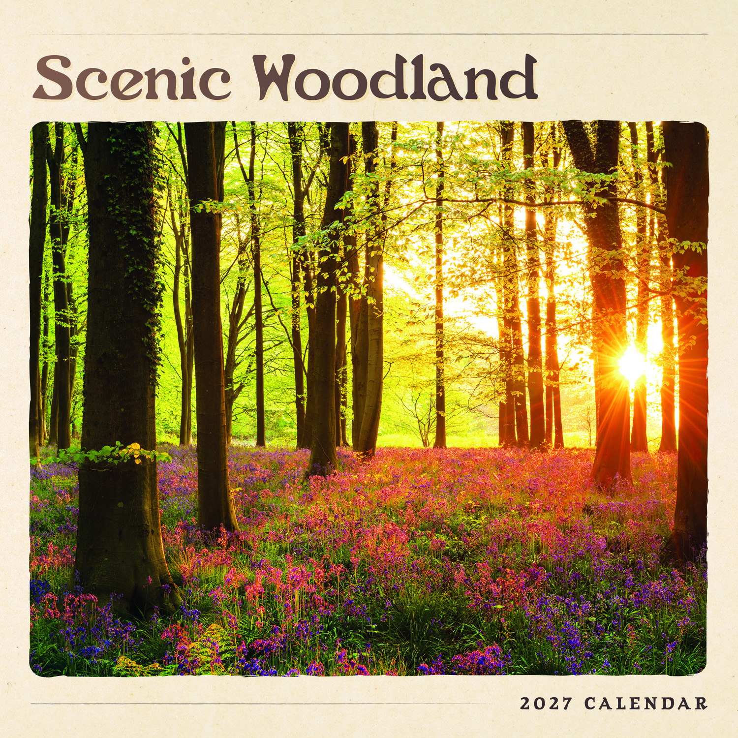 2027 seinakalender Scenic Woodland Wall