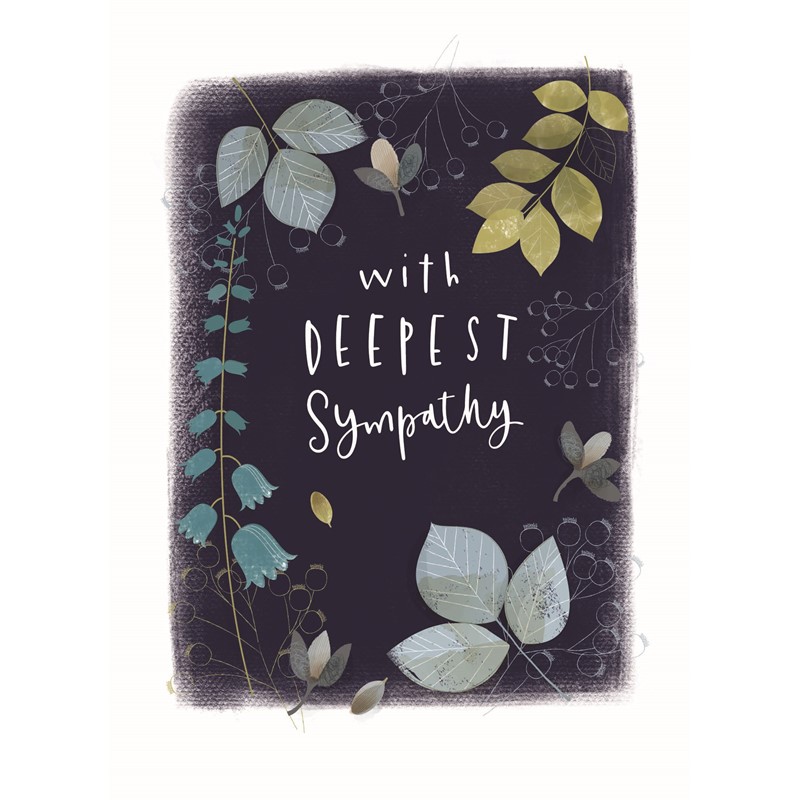 Kaastundekaart Deepest Sympathy Leaves
