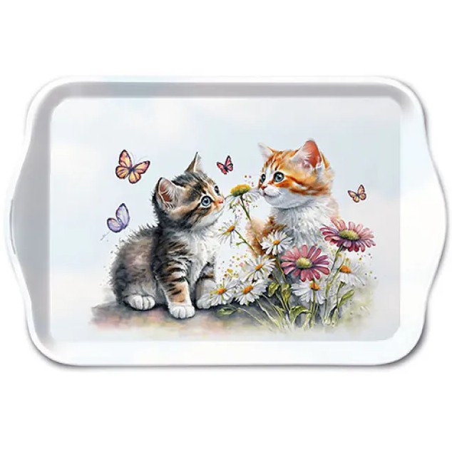 Kandik Kittens in Flower Field, 13x21 cm 