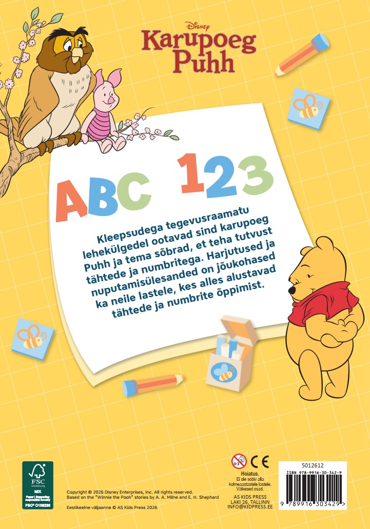Karupoeg Puhh. Kleepsudega tegevusraamat