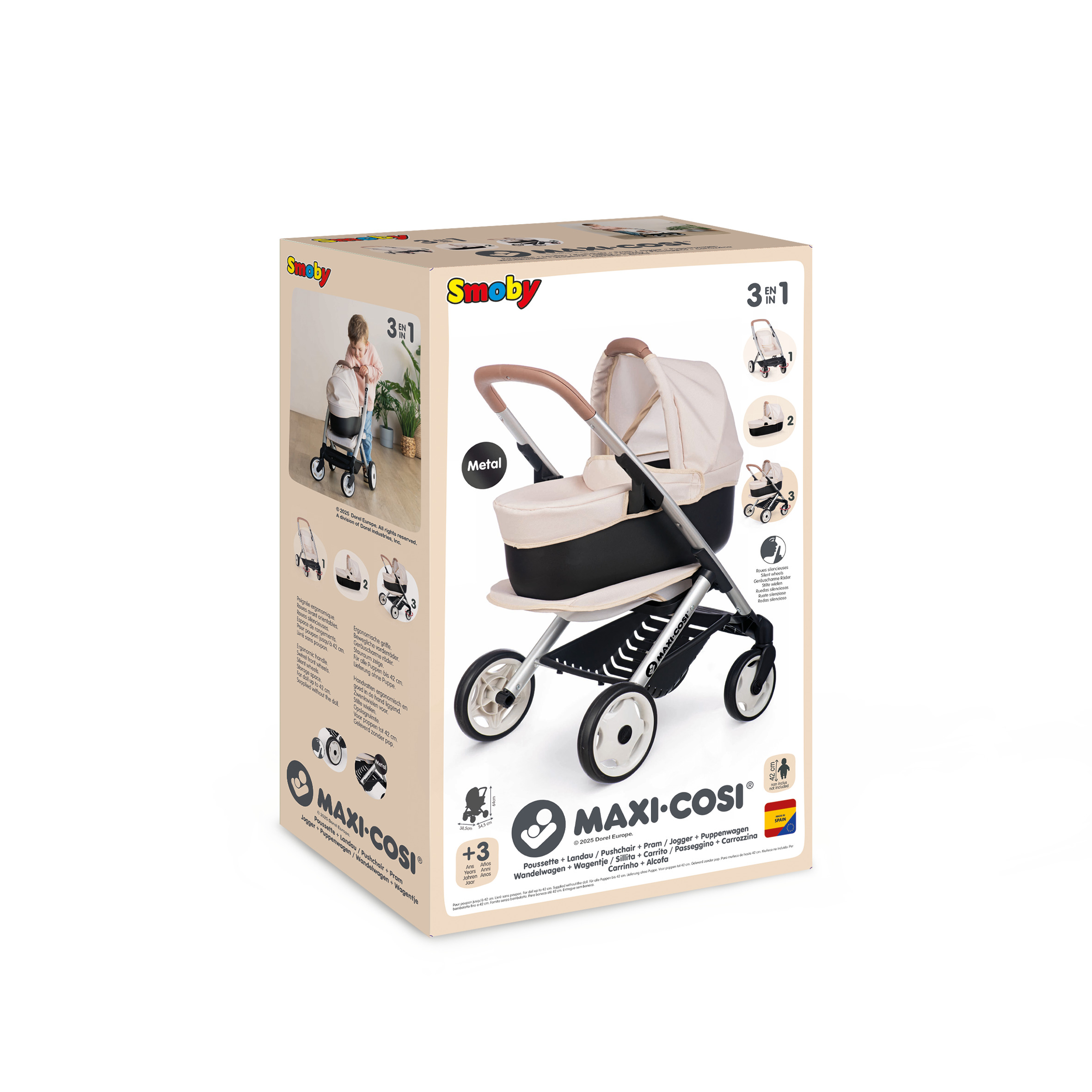 Smoby Maxi-Cosi  kolm-ühes nukuvankri komplekt  – beež