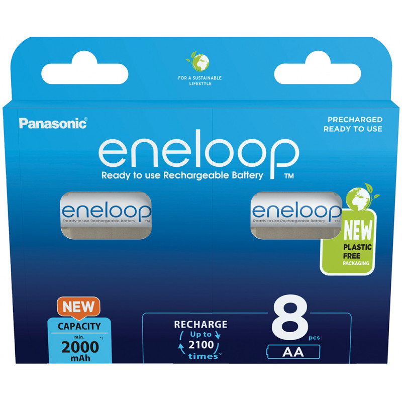 Akupatareid Panasonic Eneloop AA 2000mAh 8 akupatareid