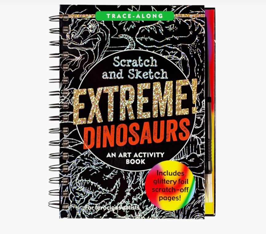 Tegevusraamat Scratch and Sketch, Dinosaurs