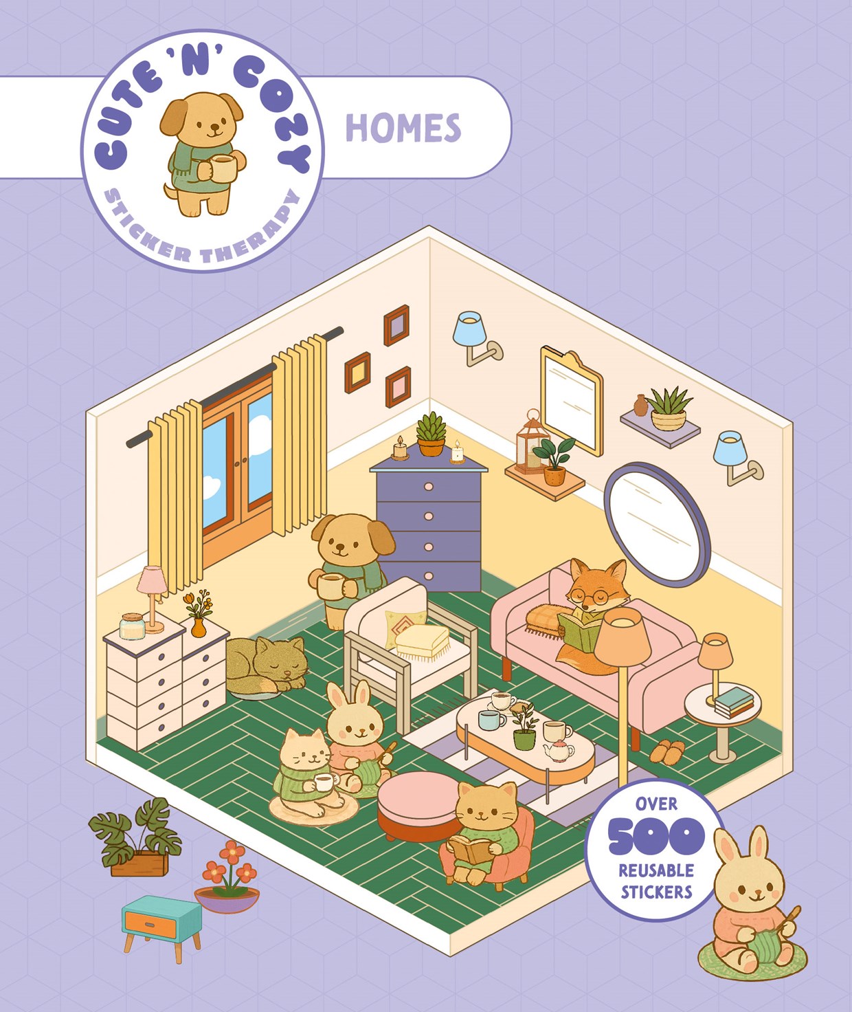 Cute 'n' Cozy Sticker Therapy: Homes