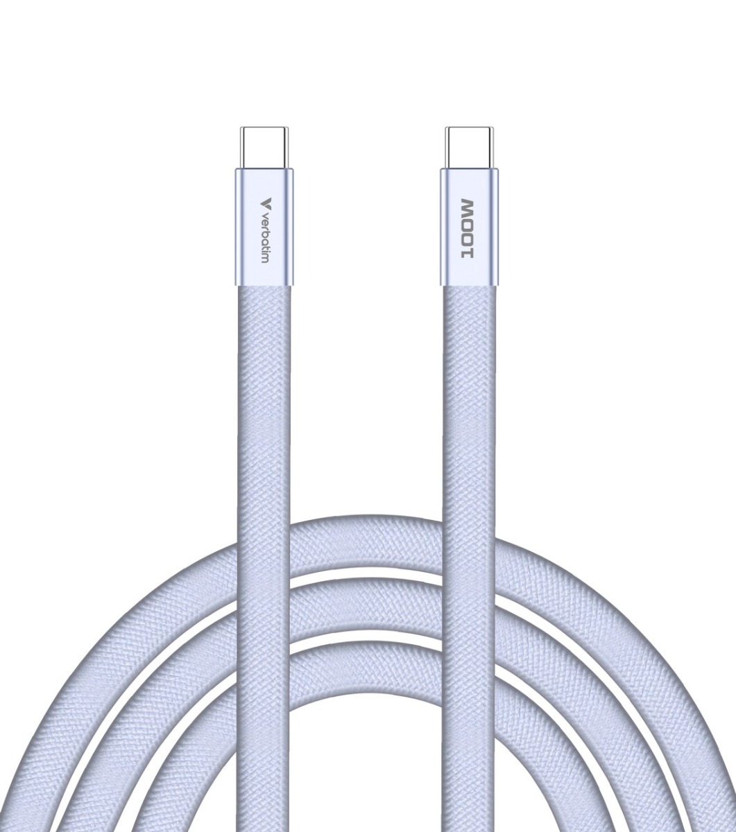 USB-kaabel USB-C USB-C Verbatim Sync & Charge SoftTouch PD3.0 100W 1.2m 480Mbps - Purple/lilla
