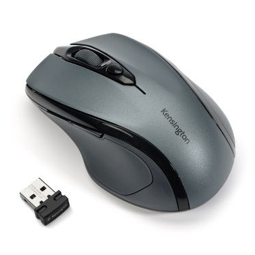 Hiir Kensington Pro Fit Mid-Size Wireless Mouse, Grey/hall, 2xAAA