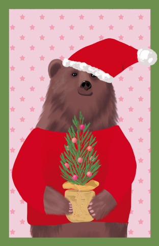 Jõulukaart Minicard, Toni Starck, Bär mit