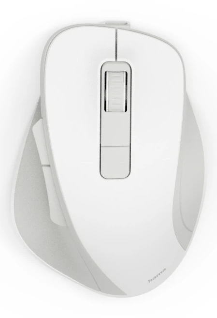 Hiir Hama WM-500 6-nupuga juhtmevaba, 800-1600dpi, valge, Wireless 2.4GHz, Li-ion aku, USB-C laadimiskaabel, suurus 12 x 8.5 x 4.2 cm