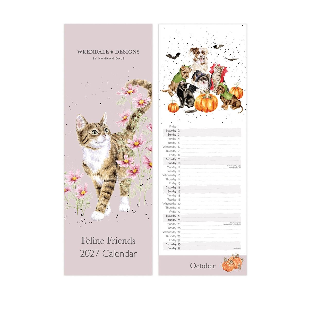 Wrendale 2027 Seinakalender Feline Friends, Slim