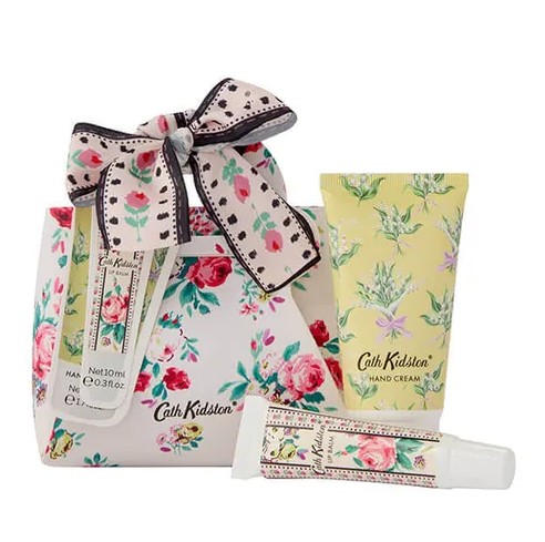Cath Kidston kätekreem ja huulepalsam + kott Wild Flowers, 50ml+10ml