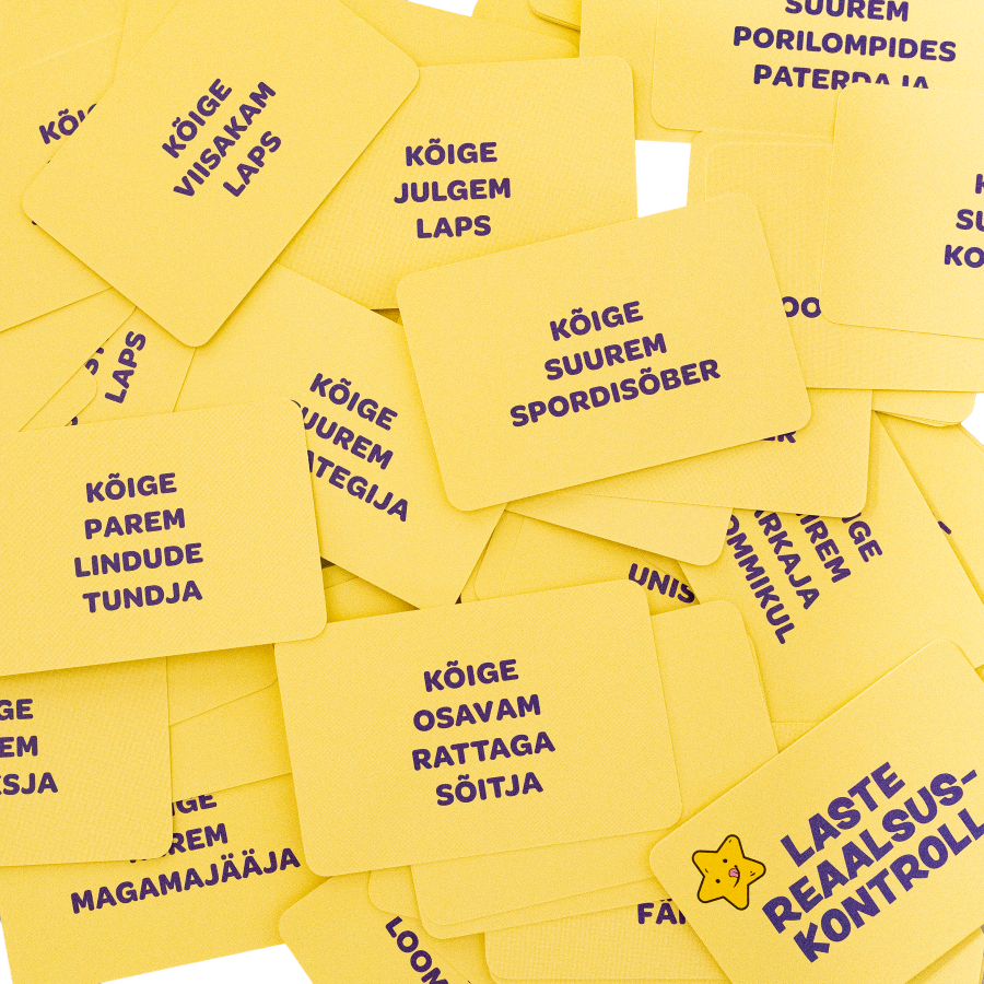 Kaardimäng Laste Reaalsuskontroll 